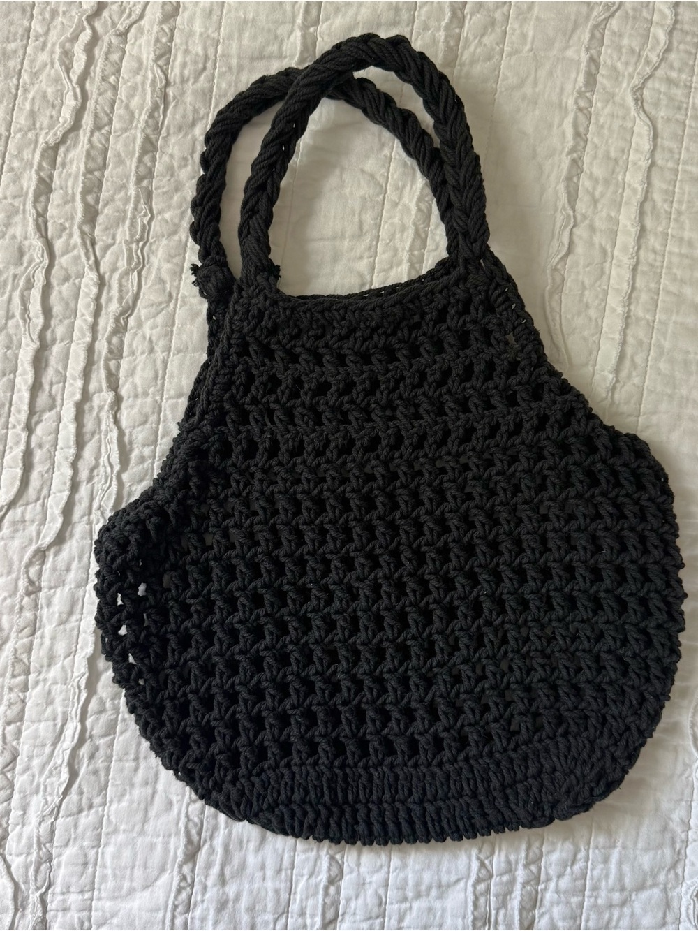 Black Crochet Mini Bag